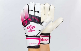 Перчатки вратарские с защитными вставками на пальцы Umbro FB-894-2 белые - Фото №2