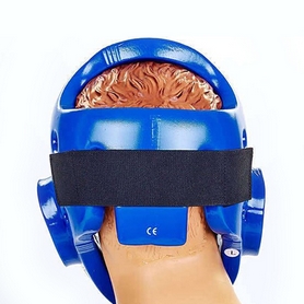 Шлем для тхэквондо с пластиковой маской Daedo BO-5490-B синий - Фото №4