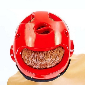 Шлем для тхэквондо с пластиковой маской Daedo BO-5490-R красный - Фото №5
