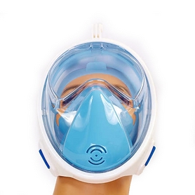 Маска для снорклинга з диханням через ніс Dorfin F-118-BL синя - Фото №3
