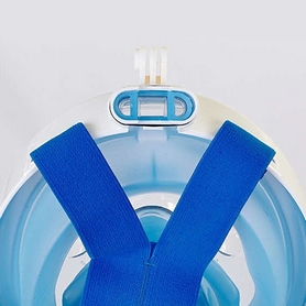 Маска для снорклинга з диханням через ніс Dorfin F-118-BL синя - Фото №9