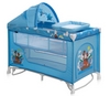 Манеж-кровать Lorelli Nanny 2 Layer plus rocker blue adventure