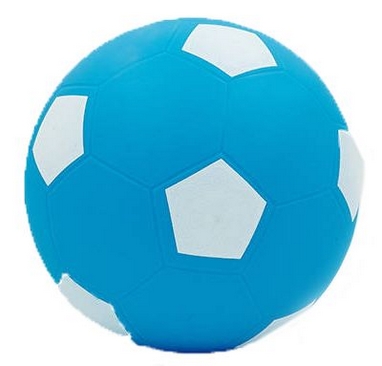 Мяч футбольный Soccer голубой 15 см