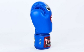 Перчатки боксерские Twins FBGV-25-BU синие - Фото №2