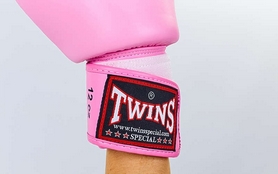 Перчатки боксерские Twins FBGV-25-PN розовые - Фото №4