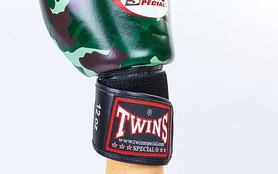 Перчатки боксерские Twins FBGV-JG зеленые - Фото №4
