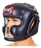 Шлем боксерский кожаный Twins HGL-3-BK черный