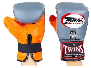 Перчатки снарядные кожаные Twins TBGL-6F-GR оранжево-серые