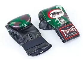 Перчатки снарядные кожаные Twins FTBGL-1F-JG зеленые - Фото №2