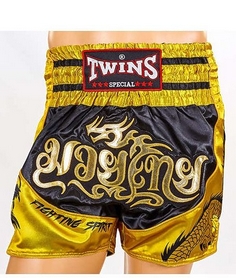 Труси для тайського боксу Twins TBS-DRAGON-2 жовті - Фото №2