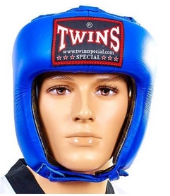 Шлем боксерский с бампером Twins HGL-BU синий - Фото №2