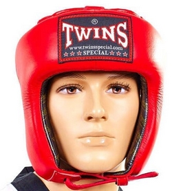 Шлем боксерский с бампером Twins HGL-RD красный - Фото №2