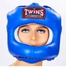 Шлем боксерский с бампером Twins HGL-9-BU синий - Фото №2