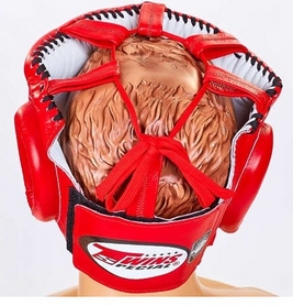 Распродажа*! Шлем боксерский с бампером Twins HGL-9-RD красный - XL - Фото №6