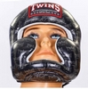 Шлем боксерский кожаный Twins FHG-TW1BU сине-черный - Фото №5