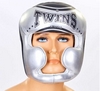 Шлем боксерский кожаный Twins FHG-TW4SI серебристо-черный - Фото №2