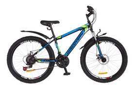 Велосипед міської Discovery Trek DD 26 "з крилом чорно-синьо-зелений 2018 рама - 15"