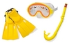 Набор для плавания (маска + трубка + ласты) Intex 55954 желтый