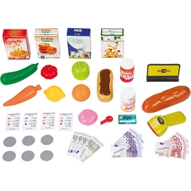 Супермаркет интерактивный с тележкой, продуктами и аксессурами Smoby Toys красный - Фото №2