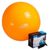 Мяч для фитнеса (фитбол) полумассажный с насосом 65 см PowerPlay 4003 желтый