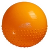 Мяч для фитнеса (фитбол) полумассажный с насосом 65 см PowerPlay 4003 желтый - Фото №2