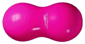 Мяч для фитнеса (фитбол) орех с насосом 90х45 см PowerPlay 4004 розовый - Фото №2