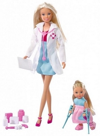 Набор игровой кукла Штеффи и Еви Simba Toys "Детский врач" 573 0934 - Фото №2