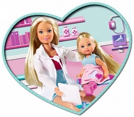 Набор игровой кукла Штеффи и Еви Simba Toys "Детский врач" 573 0934 - Фото №4