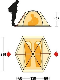 Палатка двухместная Ferrino Phantom 2 (8000) Red 923846 - Фото №4