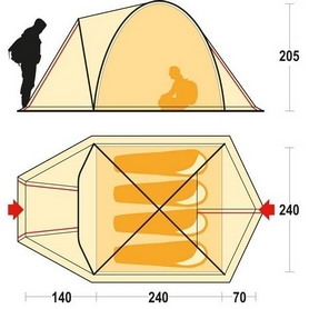 Палатка четырехместная Ferrino Shaba 4 Alu Blue 923854 - Фото №5