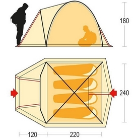 Палатка четырехместная Ferrino Tenere 4 Green 923822 - Фото №5