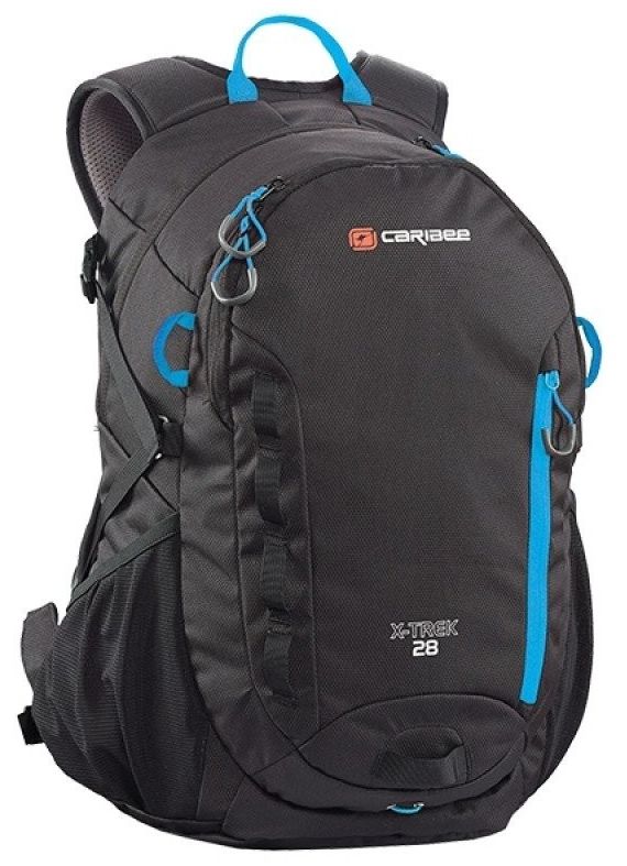 

Рюкзак туристический Caribee X-Trek Black/Ice Blue, 28 л, Синий