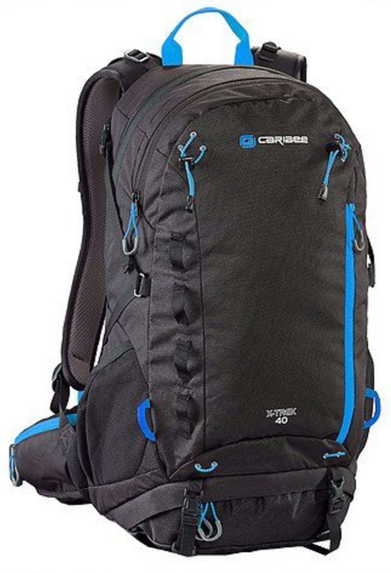 

Рюкзак туристический Caribee X-Trek Black/Ice Blue, 40 л, Синий