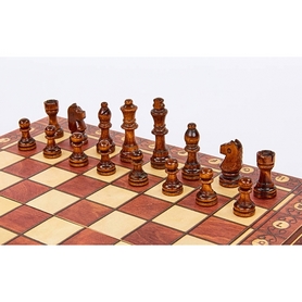 Набор настольных игр 3 в 1 деревянный с магнитом (шахматы, шашки, нарды) W7702H, 29 x 29 см - Фото №4