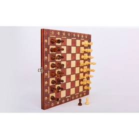 Набор настольных игр 3 в 1 деревянный с магнитом (шахматы, шашки, нарды) W7702H, 29 x 29 см - Фото №6