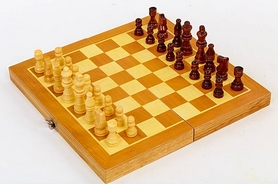 Набор настольных игр 3 в 1 деревянный с магнитом (шахматы, шашки, нарды) W3517, 35 x 35 см - Фото №9