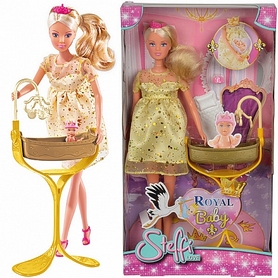 Набор кукольный Simba Toys Steffi Love "Штеффи беременна с люлькой для королевского младенца"