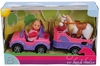 Набор кукольный Simba Toys "Эви и джип с трейлером и конем"