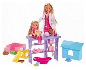Набор кукольный Штеффи и Эви Simba Toys "Ветеринарная клиника" 573 3040 - Фото №2