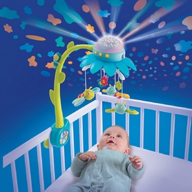 Музичний мобіль-проектор Cotoons "Квітка" з пультом управління Smoby Toys (блакитний) - Фото №5
