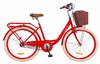 Велосипед городской Dorozhnik LUX с багажником и корзиной 2018 - 26", рама - 17", красный (OPS-D-26-042)