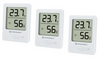 Комплект термометр-гигрометр Bresser Temeo Hygro Indicator White, 3 шт