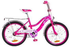 Велосипед детский Formula FLOWER 14G St с задним багажником St, с крылом St20 2018 - 20", Розовый (OPS-FRK-20-049)