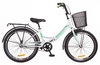 Велосипед подростковый Formula Smart 14G Vbr St с багажником и корзиной 2018 - 24", рама - 15", бело-зеленый (OPS-FR-24-106)