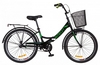 Велосипед підлітковий Formula Smart 14G Vbr St з багажником і кошиком 2018 - 24 ", рама - 15", чорно-зелений (OPS-FR-24-105)