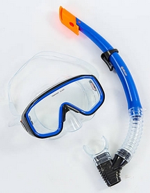 Набір для плавання ZLT (маска + трубка) синій - Фото №2