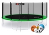Батут с внешней сеткой Hop-Sport 16ft зеленый, 488 см