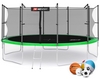 Батут с внутренней сеткой Hop-Sport 16ft зеленый, 488 см
