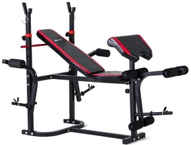 Скамья для жима Hop-Sport HS-1020 с тягой + набор Strong, 55 кг