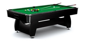 Стол бильярдный Hop-Sport VIP Extra 8 футов черно-зеленый + комплект для игры